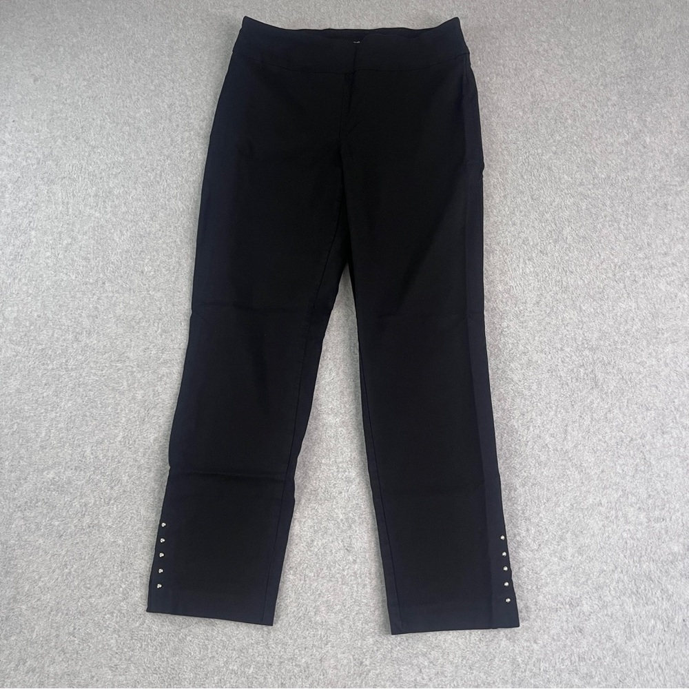 Counterparts Women's Pull-On Pants Stretch Grommets‎ Crop Dress Pants Size 8